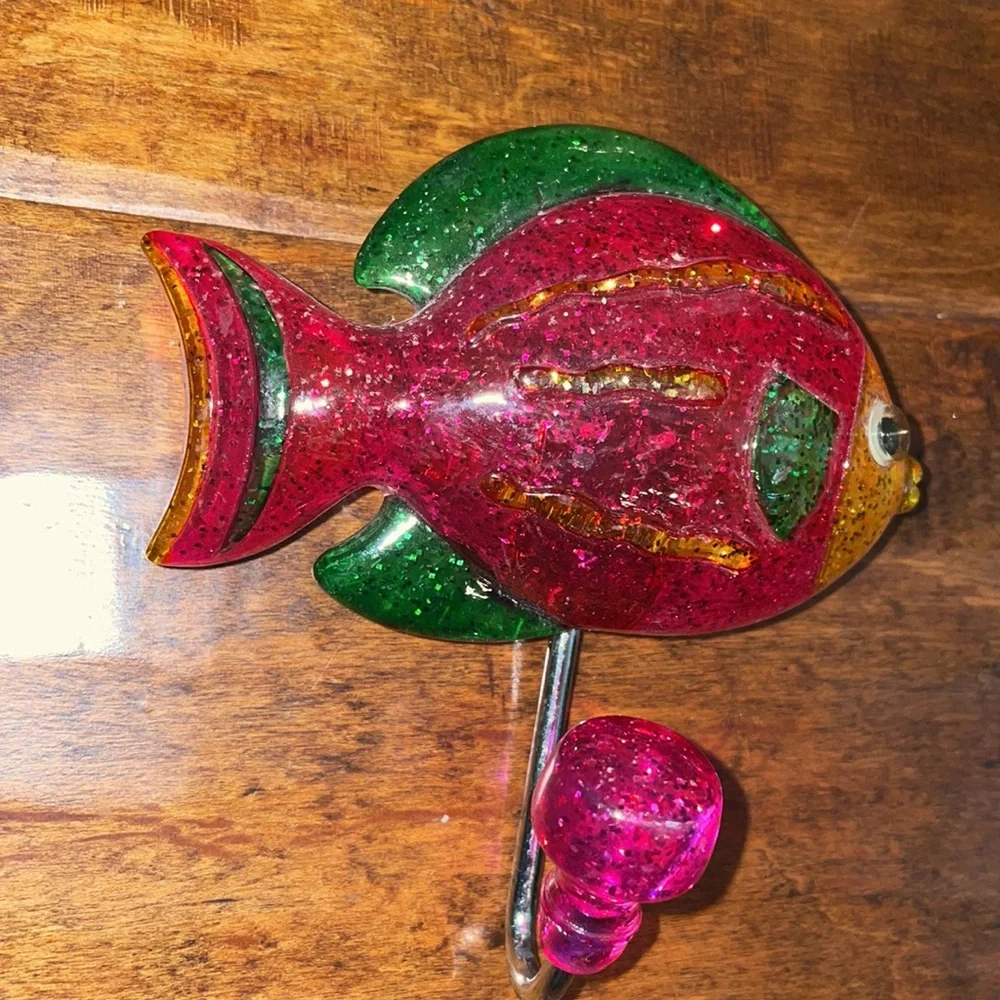 Lucite acrylic fish wall hook